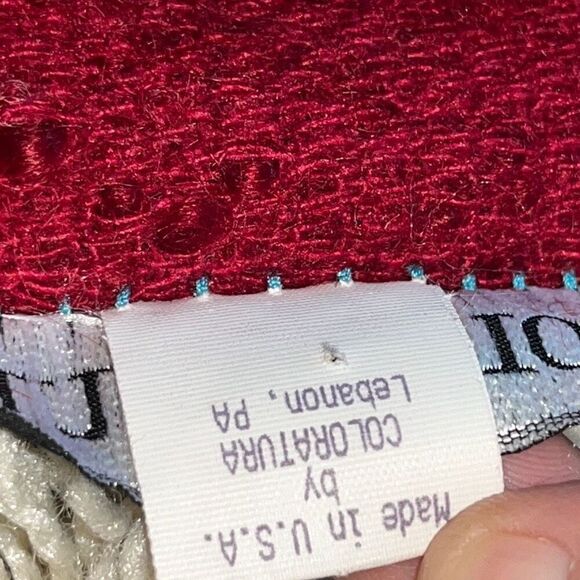 Beautiful Vintage Coloratura Southwest Wool Scarf Aztec Made in the USA  6ft - Picture 8 of 14